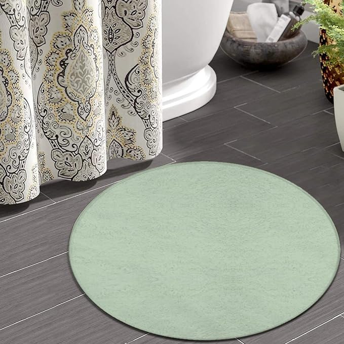 Large Round Area Rug Home Decor Modern Bathroom Rug Kitchen Office Circle Rug - Image 4