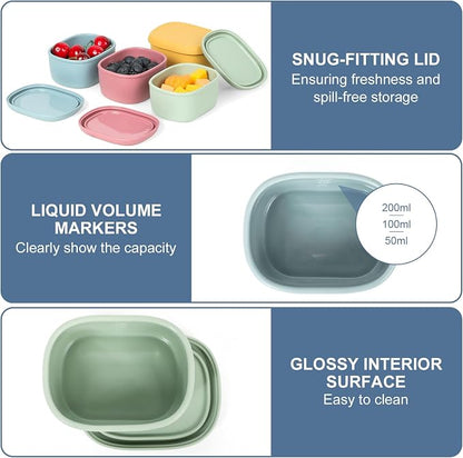 6 pcs 7 oz Silicone Snack Containers - Image 6
