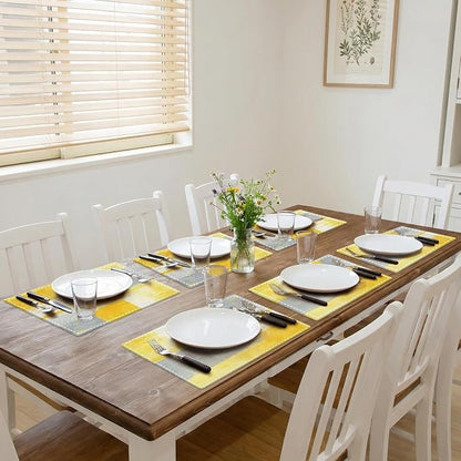 Emvency Farmhouse Placemats Set of 6, 12x18 Inch, Rustic Brown Neutral | - Image 5