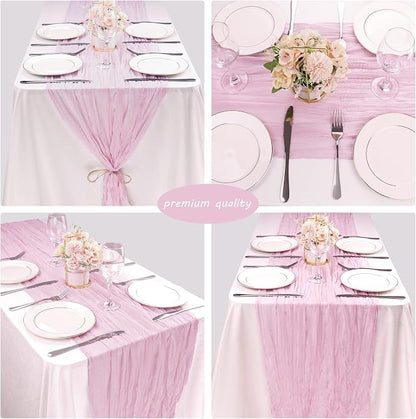 12 Pack 13Ft Cheesecloth Table Runner 35x157 Inch Boho Gauze Table Runner - Image 5