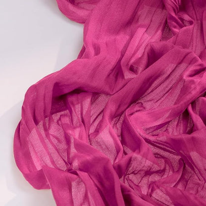 DeZerlor Hot Pink Cheesecloth Table Runner 1 Pack Summer Boho Runner | - Image 3