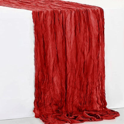 1 Pack Burgundy Cheesecloth Table Runner 35x120 Inch 10Ft Rustic Gauze Cheese - Image 7