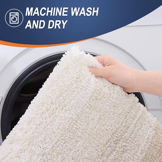 OLANLY Bathroom Rugs Mat 30x20, Extra Soft Absorbent Microfiber Bath Rugs - Image 6