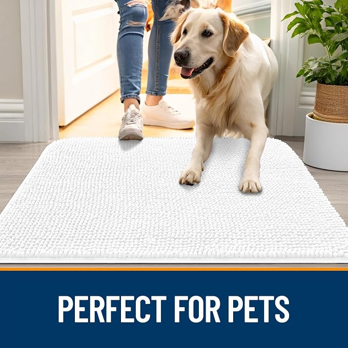 OLANLY Dog Door Mat for Muddy Paws 30x17, Absorbs Moisture and Dirt, Absorbent - Image 6