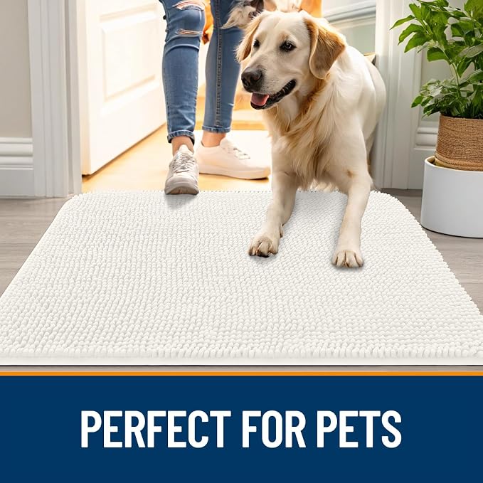 OLANLY Dog Door Mat for Muddy Paws 59x20, Absorbs Moisture and Dirt, Absorbent - Image 6