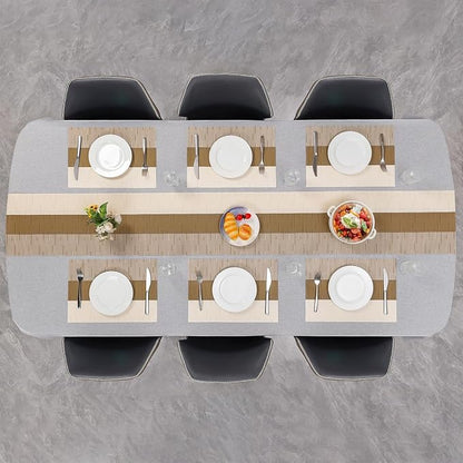 Placemats Set of 8, Vinyl Woven Heat-Resistant Place Mats | Washable Wipeable - Image 7