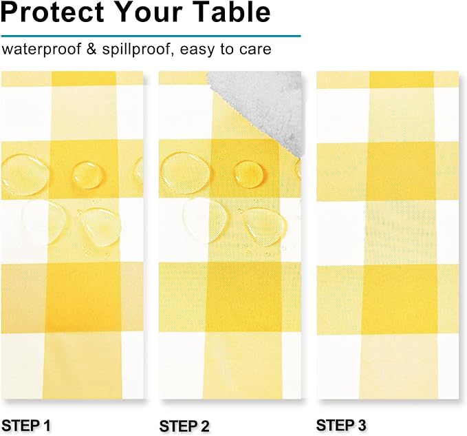 54 x 108 Inch Checkered Tablecloth Rectangle - Image 3