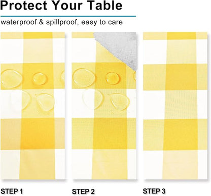 54 x 108 Inch Checkered Tablecloth Rectangle - Image 3