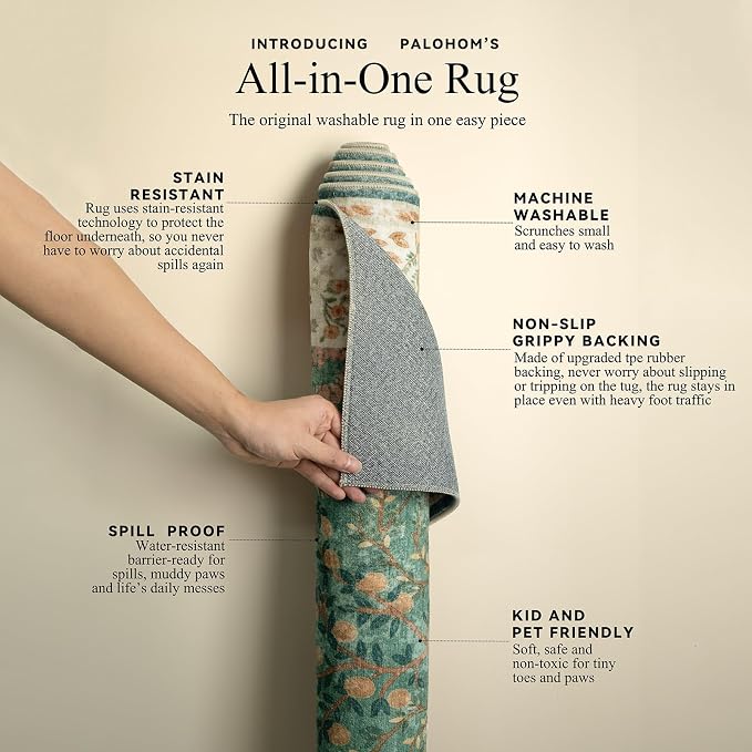 Runner Rug Washable Kitchen Runner: 2'x 6' Hallway Runner Rugs Stain Resistant - Image 4