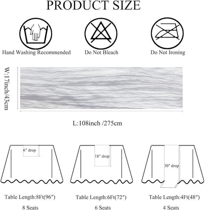 3Pack White Cheesecloth Table Runner 17x108inch Sheer White Table Runners | - Image 3