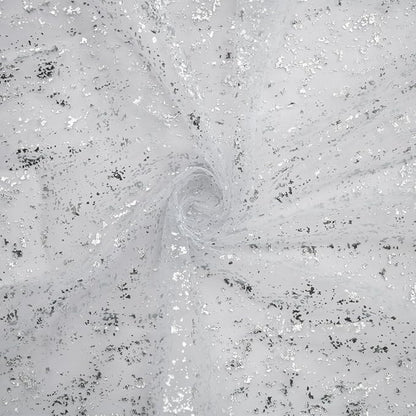 Artoid Mode White Silver Gauze Table Runner 120 Inch 10FT, Glitter Metallic - Image 5