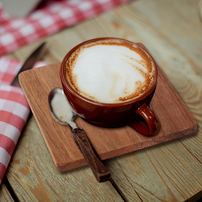 48 Pieces Unfinished Wood Coasters, 4 Inch Square Acacia Wooden Coasters - Image 5