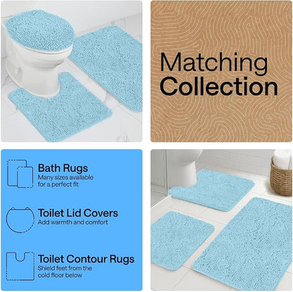 GORILLA GRIP Bath Rug Mat, Thick Soft Absorbent Chenille, Quick Dry Microfiber - Image 8