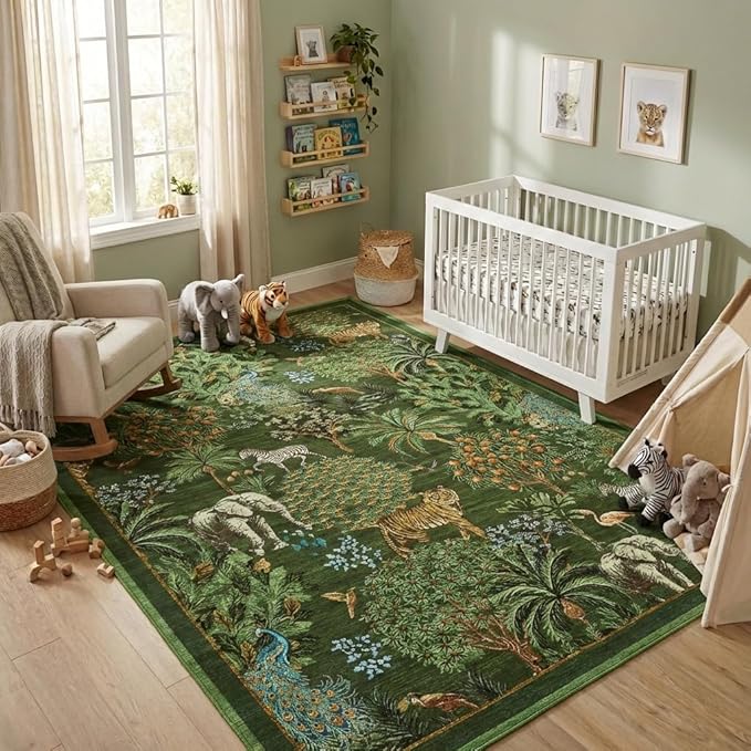 GarveeHome Jungle Washable Rug 9x12 Area Rugs - Image 2