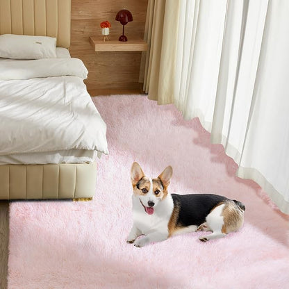 Ultra Soft Rug for Living Room, 6X9 Fluffy Shag Area Rug for Bedroom, Modern - Image 2
