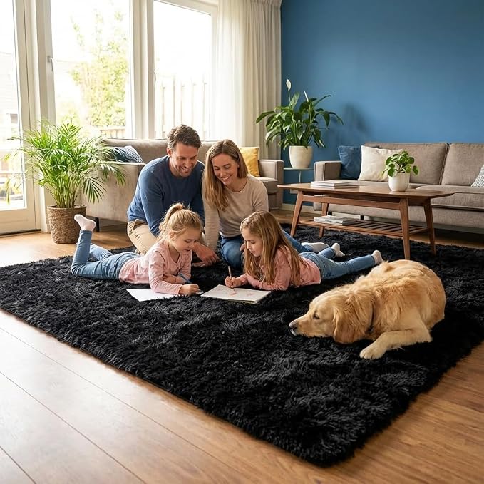 Mugorn 5x7 Rugs for Living Room, Soft Carpet Shag Kids Rug for Nursery - Image 5