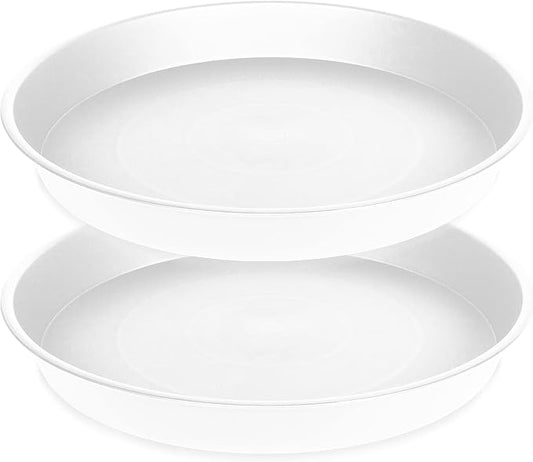2 Pack of 20 21 inch Plant Saucer Round, Deep Plant Saucers by Bleuhome