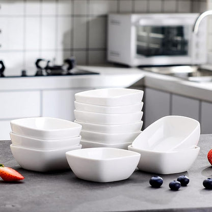 MALACASA 5 oz Porcelain Dip Bowls Set, 12 Pack Small Ramekins Stackable | - Image 8