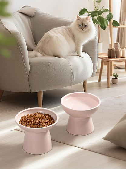 LoeJan Elevated Cat Food and Water Bowls Set - Image 7
