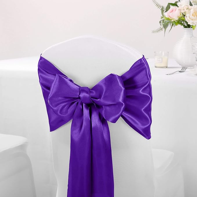 10-Pack Satin Table Runner Purple 12 x 108 inches Long, Table Runners - Image 7