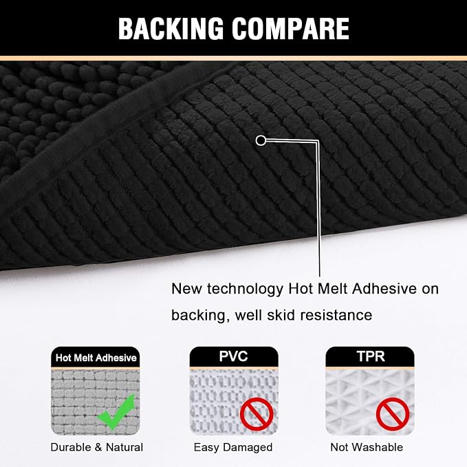 H.VERSAILTEX Bath Mat Bathroom Rug Bath Rugs - Image 6