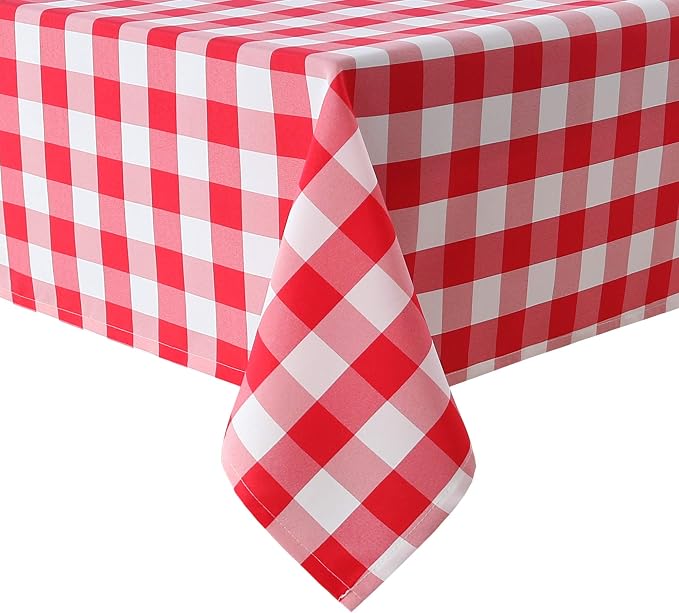 Checkered Tablecloth Square, 70 x 70 Inch by Hiasan