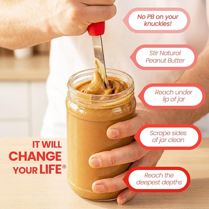 PB-JIFE! The Ultimate PB knife. Stir, and clean the BIG Jars - Image 2