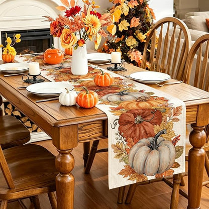 RABUSOFA Fall Table Runner 13x90 Inch Fall Decorations - Image 2