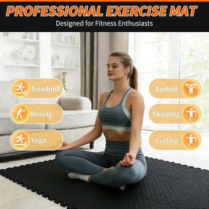 Gym Flooring for Home Gym, 12.6"x12.6"x0.4" EVA Exercise Mats, Puzzle Floor Mat - Image 8