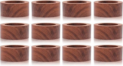 Wood Napkin Rings Set of 12 Napkin Holders Buckles by Shafa+impex
