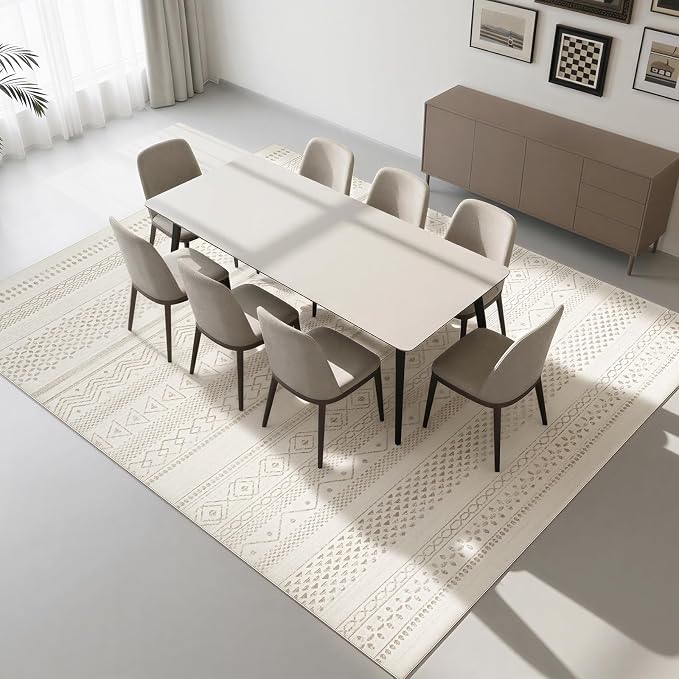 8x10 Area Rugs for Living Room Rug Washable: Abstract Large Rug for Dining Room - Image 4