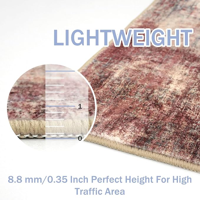 IOHOUZE Abstract Runner Rug 3x12 Ft Washable Runners - Image 5