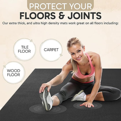 Gorilla Mats Large Exercise Mat – 6'x4', Flat Fitness, Yoga & Weight Lifting - Image 5