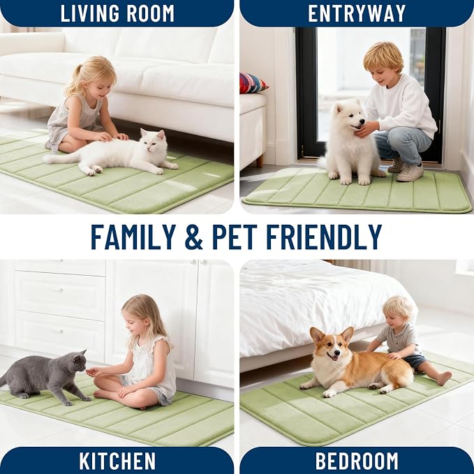OLANLY Memory Foam Bath Mat 59x35, Super Soft Absorbent Bathroom Rugs, Quick Dry - Image 9