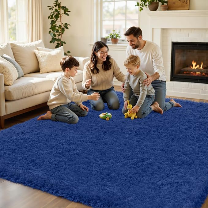 6x9 Area Rug for Living Room, Ultra Soft Fluffy Shag Rugs for Bedroom, Non-Slip - Image 5