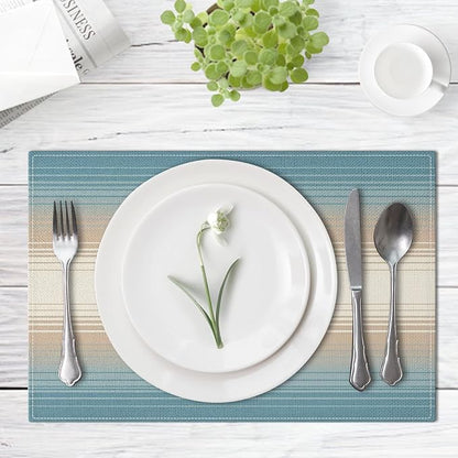 Emvency Farmhouse Placemats Set of 4, 12x18 Inch, Boho Coastal | Western - Image 2