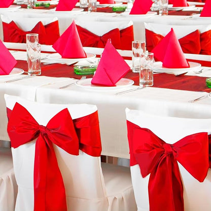 Red Table Runners 16 Pack 12x108 inch Silk Satin Smooth Fabric | Satin Table - Image 5