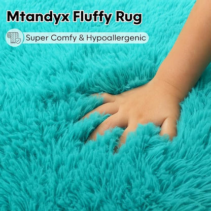 8x10 Area Rugs Living Room, Large Plush Fluffy Bedroom Carpet, Non-Slip - Image 2
