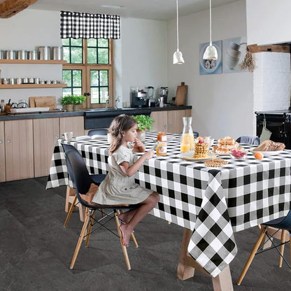 Buffalo Plaid Tablecloth, 2 Pack, 54 x 54 inch, Stain and Wrinkle Resistant - Image 2