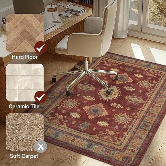 36"x48" Office Chair Mat for Hardwood Tile Floor, Under Desk Carpet Protector - Image 3
