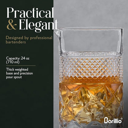 barillio 24 Oz Crystal Cocktail Mixing Glass | Seamless Lead-Free Crystal - Image 2