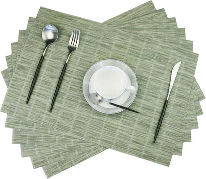 PIGCHCY Countryside Placemats Set of 6 Woven Heat Resistant Placemats Washable - Image 6