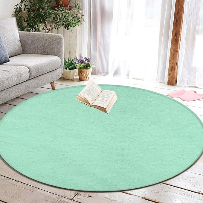 Home Decor Non Slip Kitchen Office Circle Rug, Machine Washable Modern Round - Image 5
