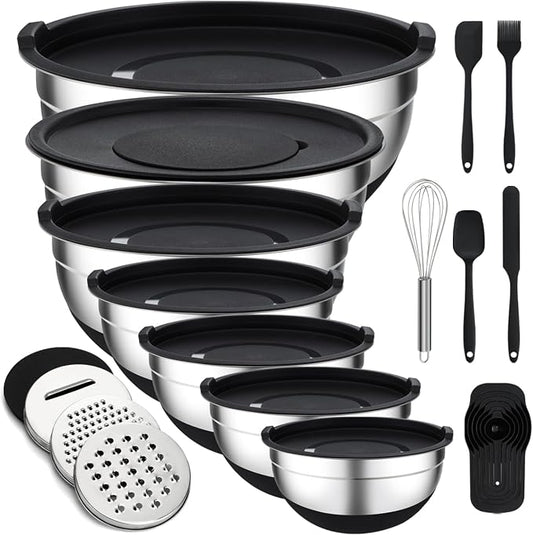 Unokit Mixing Bowls with Lids Set by Unokit