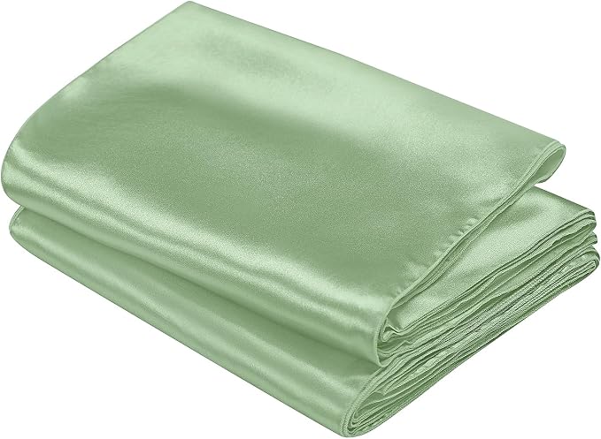 SiinvdaBZX 24 Pcs Sage Green Satin Table Runner 12 x 108 inches Long | Bright - Image 7