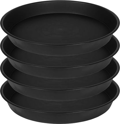 4 Pack of 16 inch Plant Saucer, Heavy Duty Plastic Plant Tray by Bleuhome