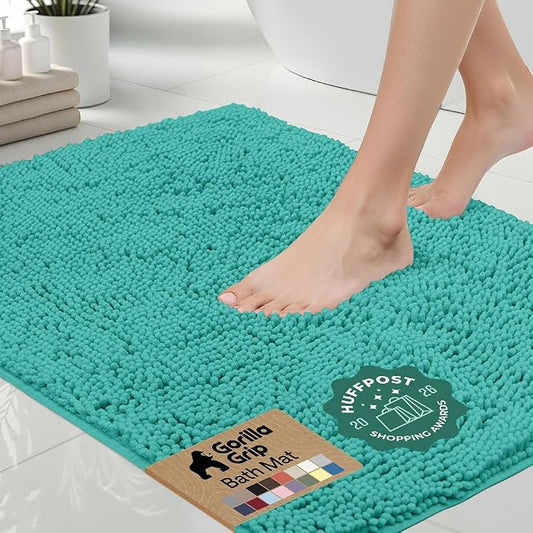GORILLA GRIP Bath Rug Mat 60x24, Thick Soft Absorbent Chenille, Quick Dry by Unknown