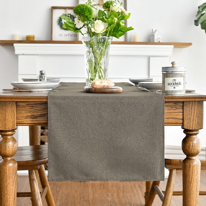 Artoid Mode Coffee Brown Table Runner, Seasonal Fall Washable Kitchen Dining - Image 7
