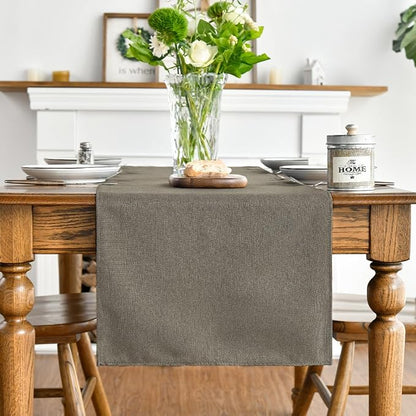 Artoid Mode Coffee Brown Table Runner, Seasonal Fall Washable Kitchen Dining - Image 7