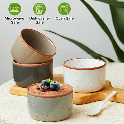 Morandi Color Ramekins Set of 6, 8 oz Creme Brulee Ramekins Oven Safe, - Image 3